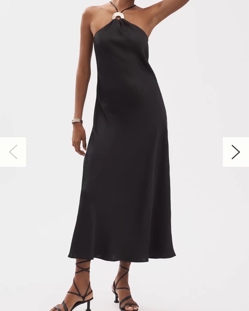 Halter Slip Dress Gold Hardware - Image 1