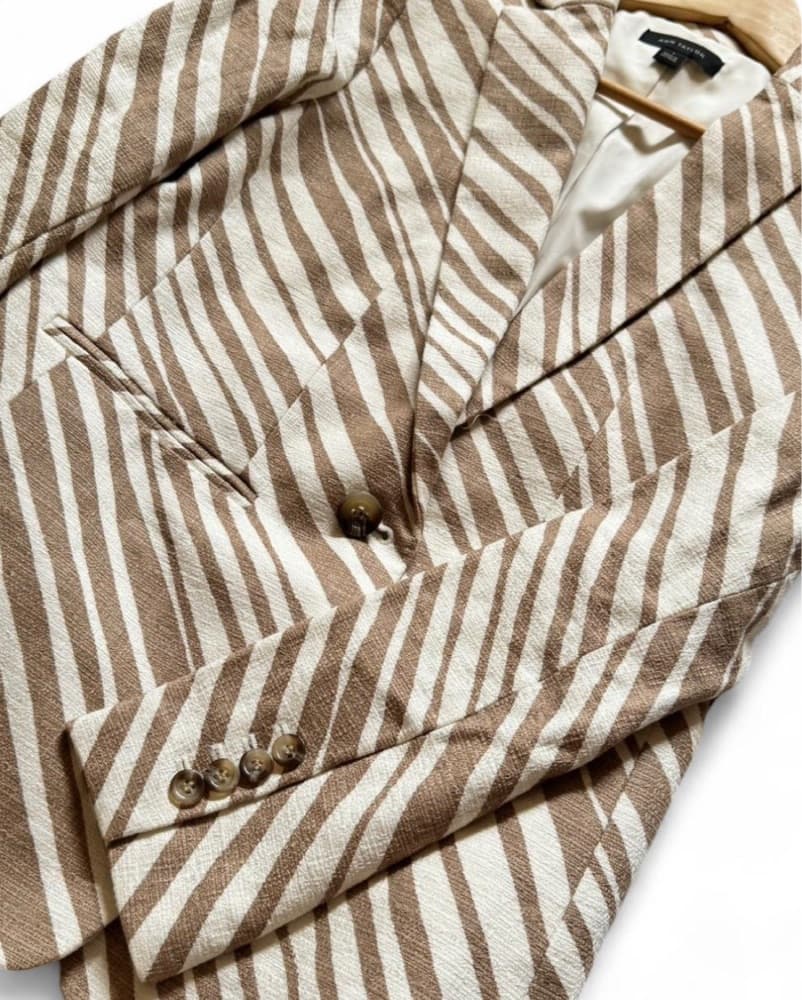 Ann Taylor Striped Linen Blazer - Image 3