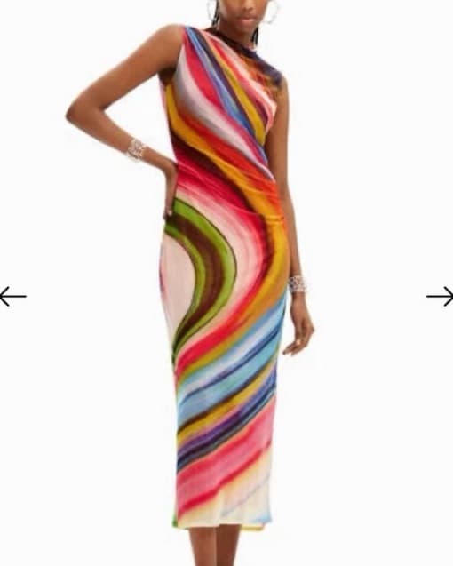Desigual Swirl Mesh Dress - Image 2