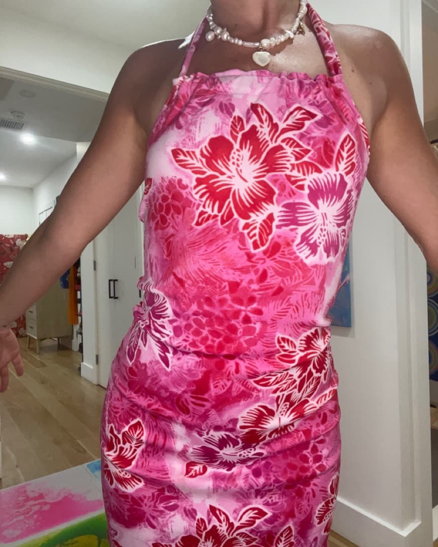 Vintage Pink Hawaiian Dress  - Image 3