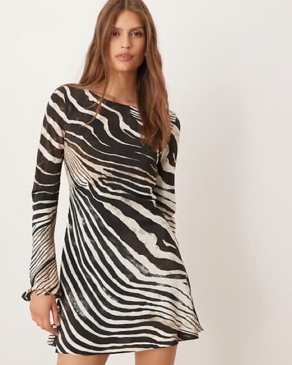 Zebra Print Dress - Image 1