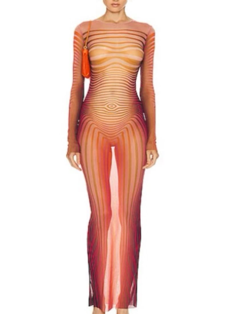 John Paul Gaultier Mesh Morphing Dress - Image 2