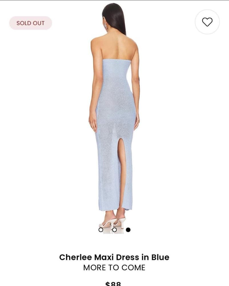 Cherlee Strapless Maxi Dress in Blue - Image 3
