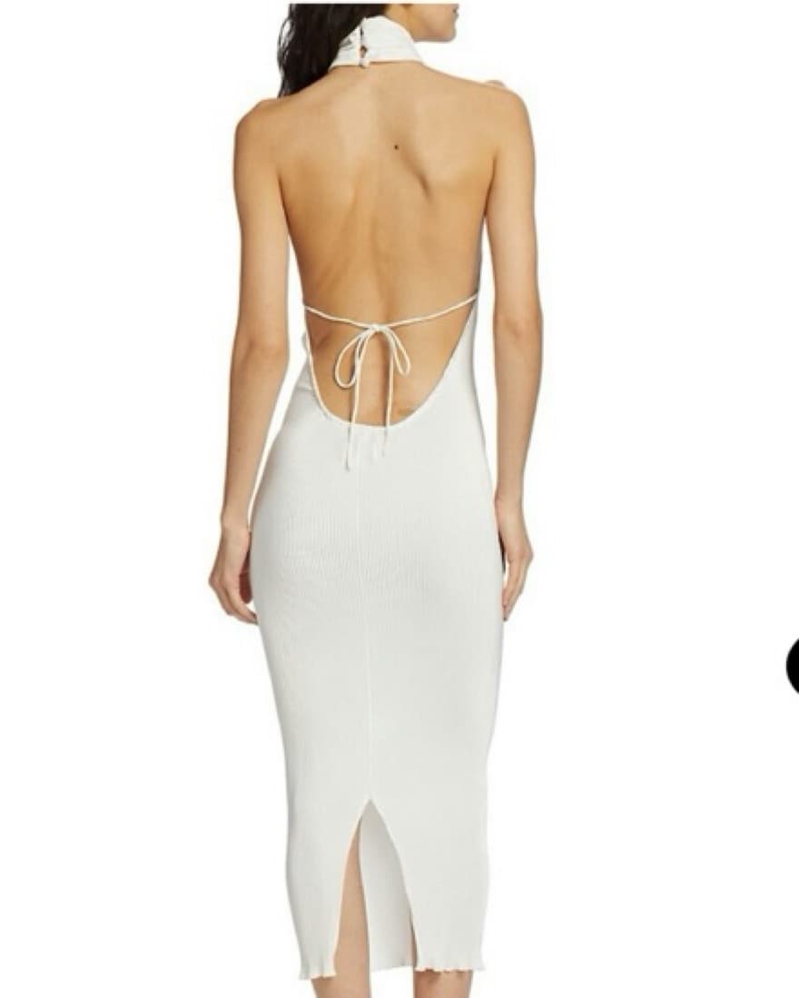 L’IDEE Klum Satin Mini Dress In Blanc - Image 5