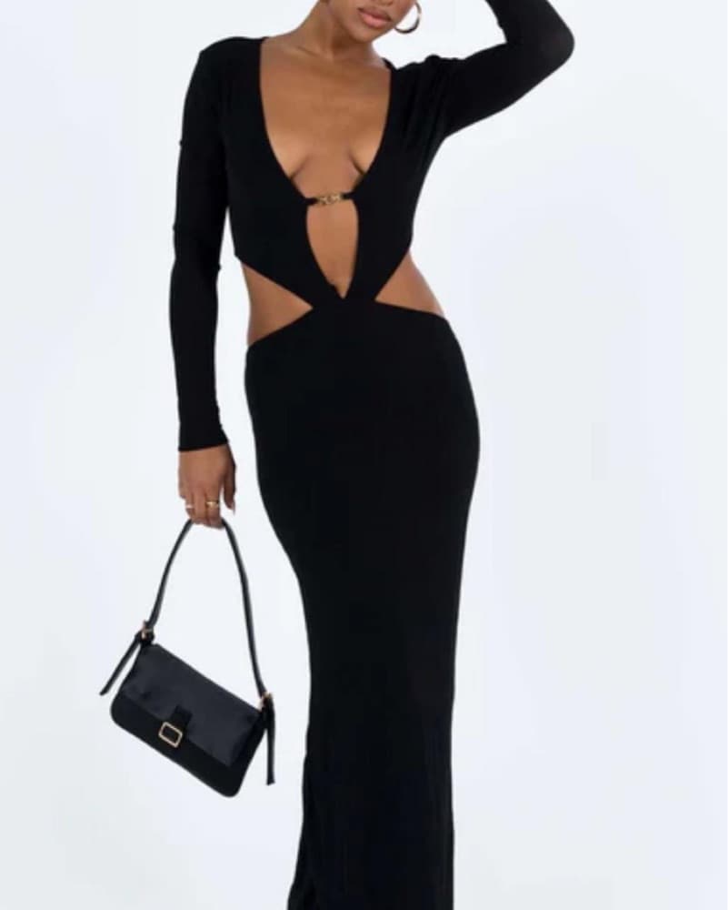 Princess Polly Black Cutout Dress - Image 2