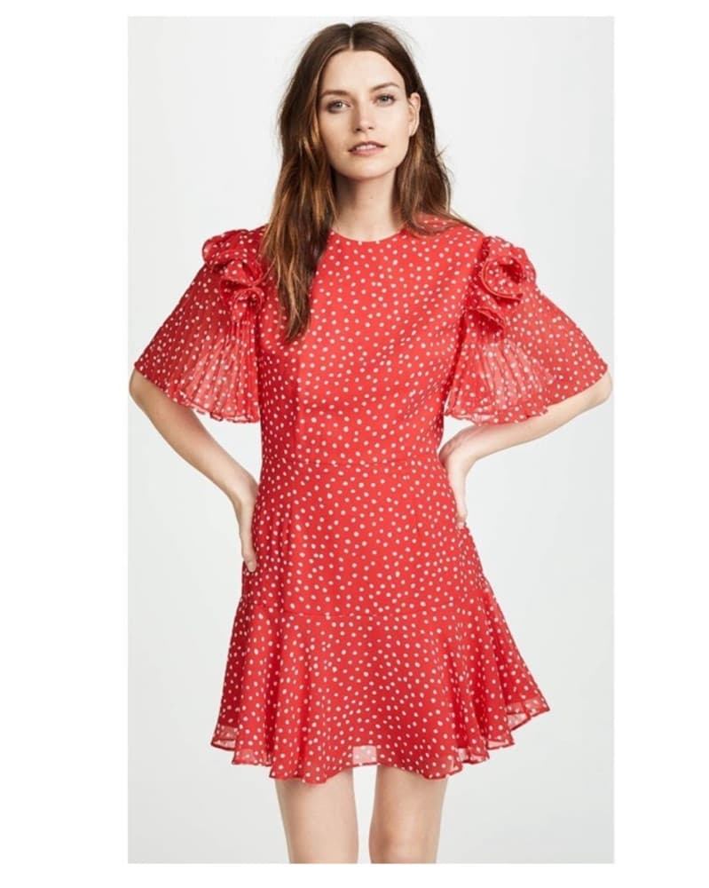 Feminine & Flirty Polkadot Ruffle Dress  - Image 4