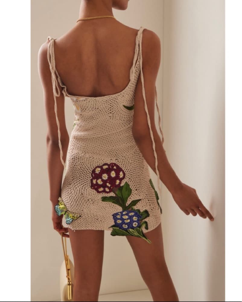 Oscar De La Renta Tulip Crochet Dress - Image 3