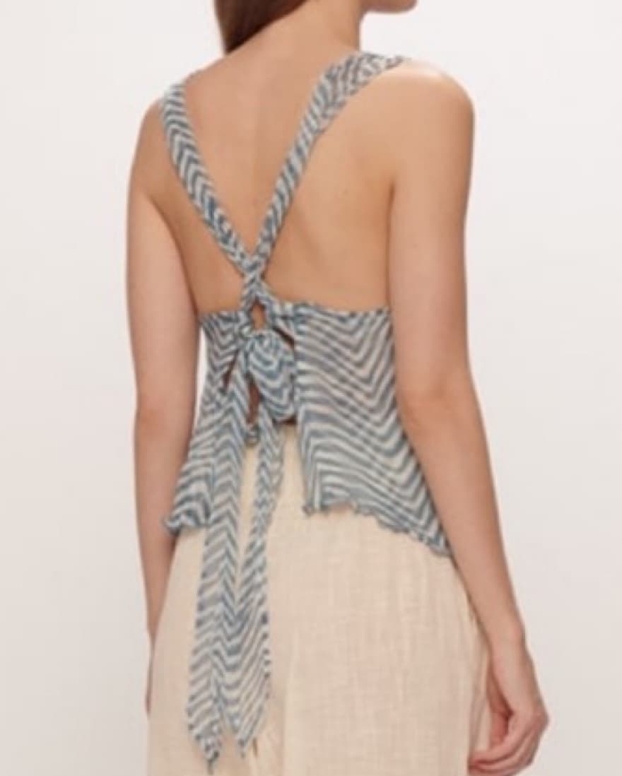  Cloe Cassandro Amber Silk Top - Image 2