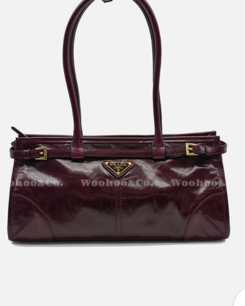 burgundy Prada bonnie bag - Image 1