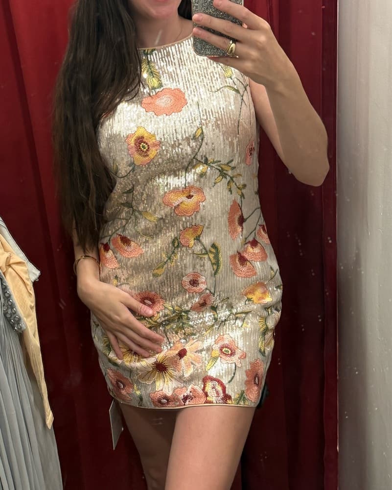 Enchanting Floral Sequin Milly Dress - Image 4