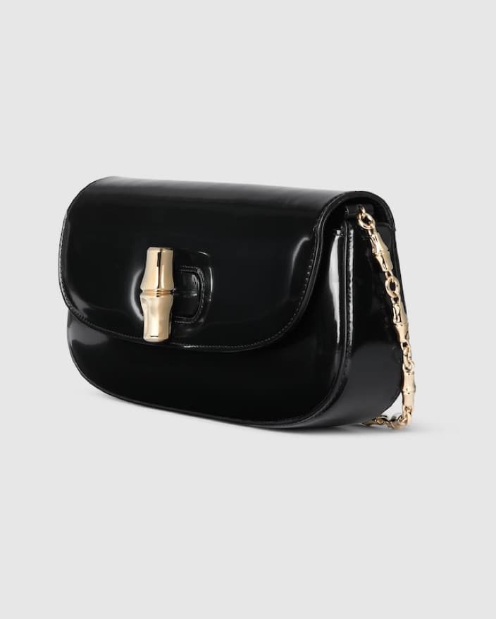 Gucci Bamboo E/W Clutch - Black - Image 1