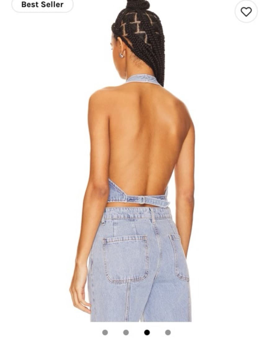 Denim Halter Top - XXS - Image 3