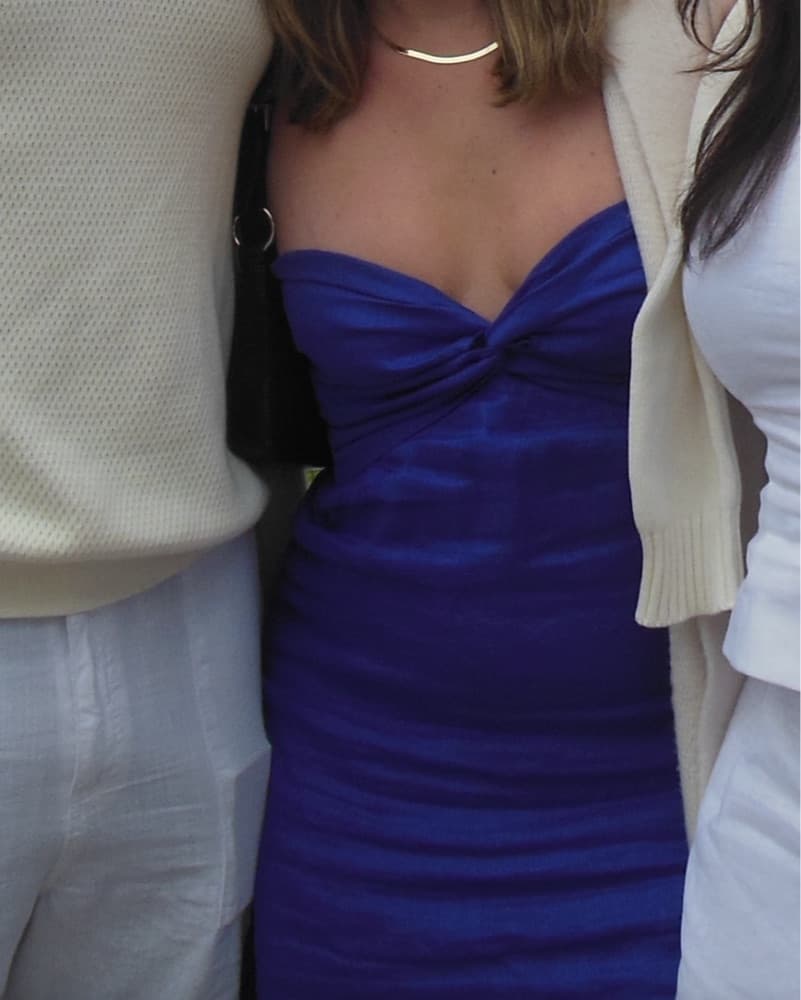 Lusana royal blue linen maxi dress - Image 4