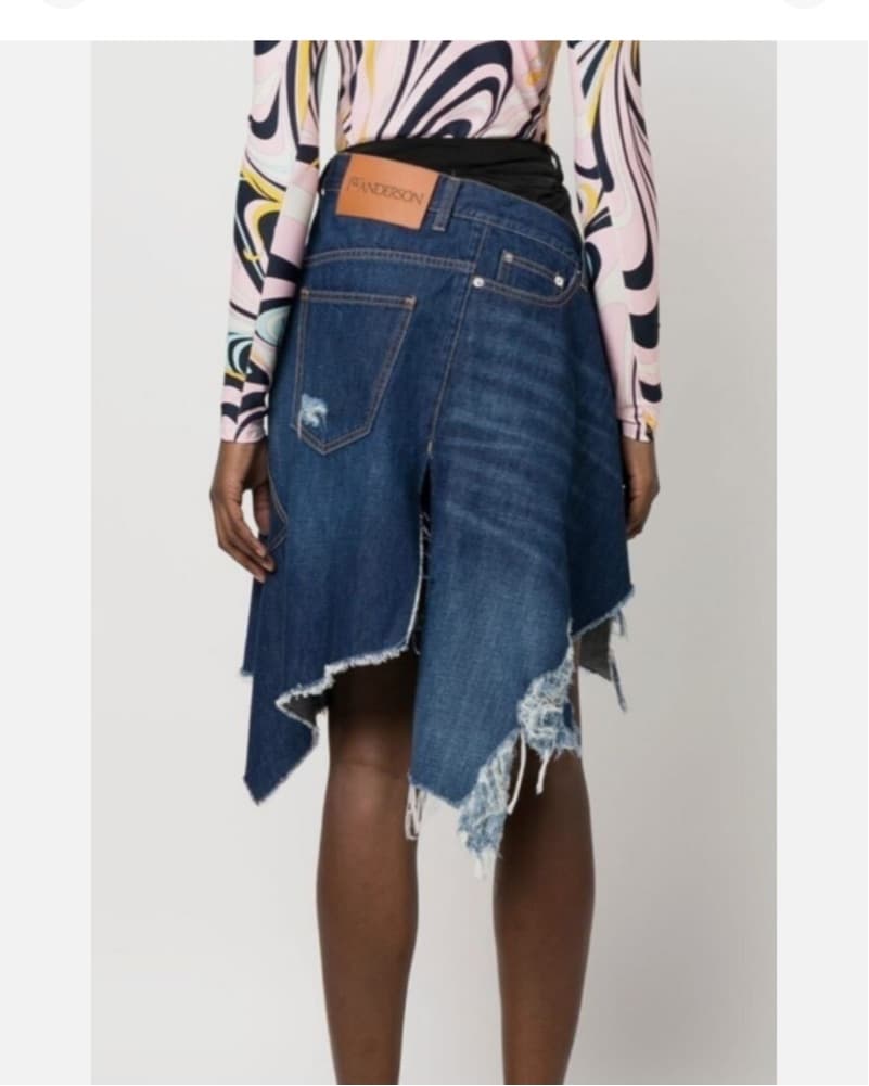 Jw Anderson Distressed Hybrid Skirt - Image 3