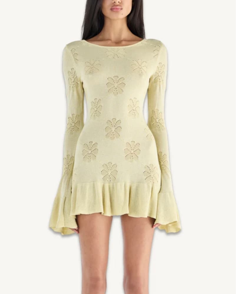 ASTA RESORT Rafaella Mini Dress In Lemon - Image 1