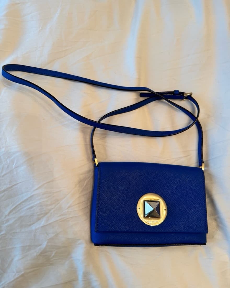 Stylish Blue Kate Spade Crossbody Bag - Image 3