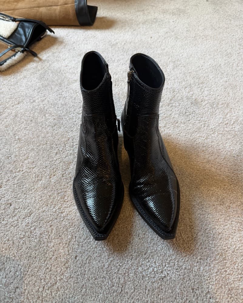 Saint Laurent Black Iguana Western Boot  - Image 2
