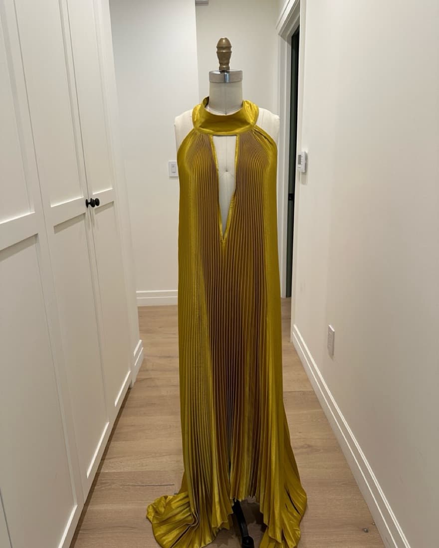 Assymetrical Gold Gown - Image 4