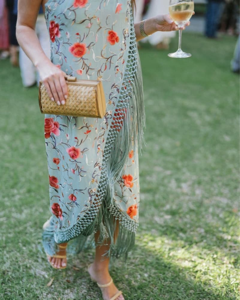 Elegant Floral Fringe Maxi Dress - Image 5