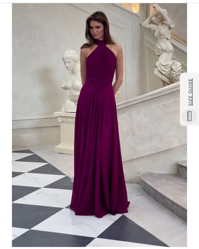 Miss Rosier Kerstin Purple Ruched Dress - Image 3