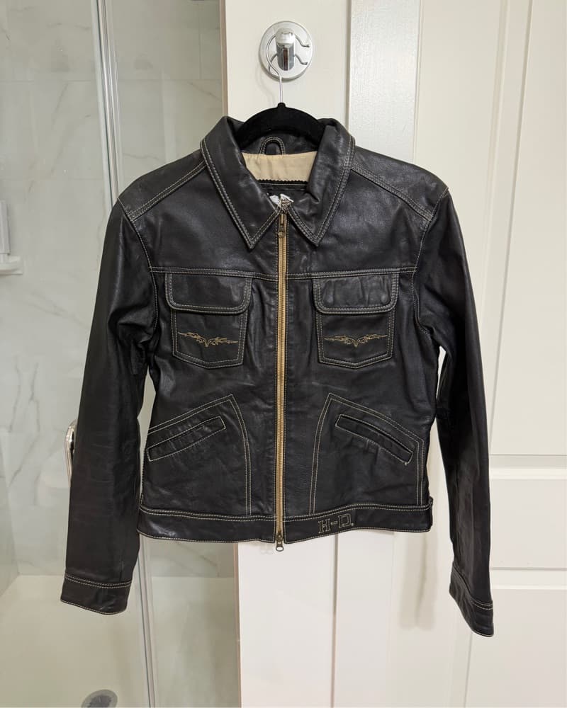 Vintage Harley Davidson Leather Jacket - Image 2