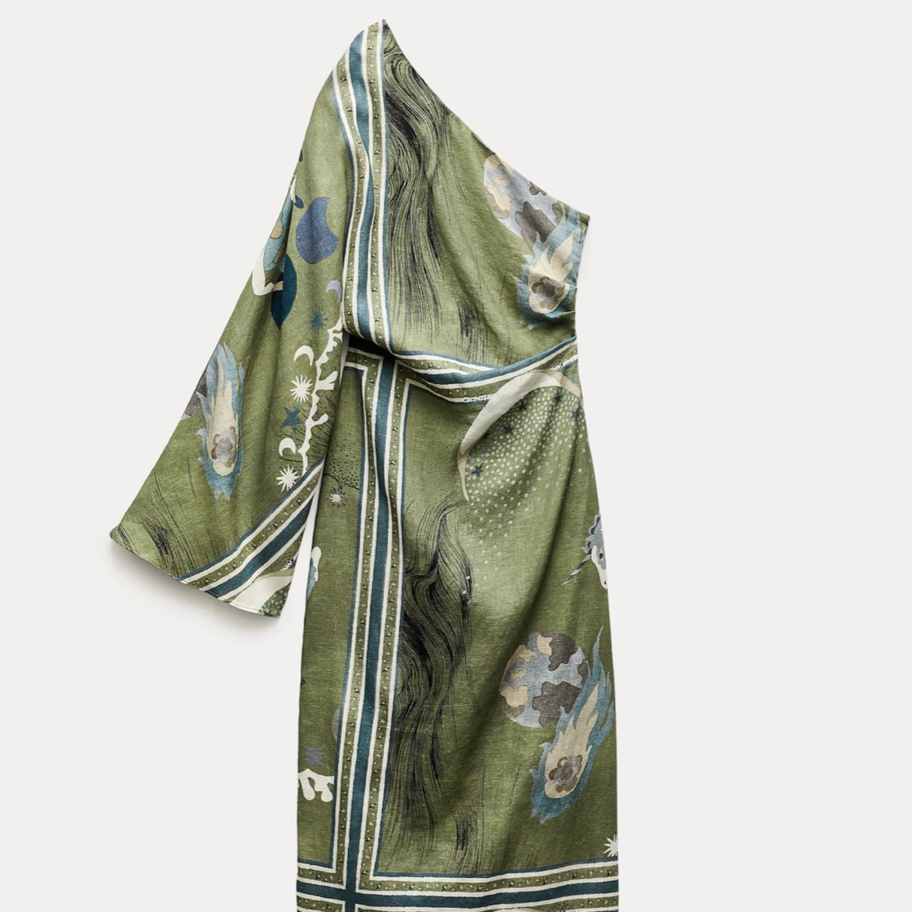 Printed Asymetrical Midi Dress - Image 4