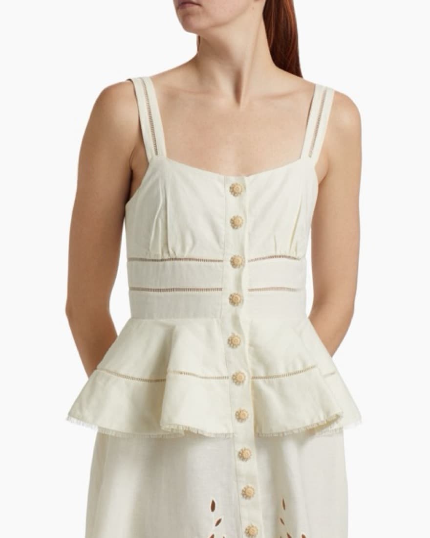 Elegant Eyelet Midi Dress - SelfPortrait - Image 4