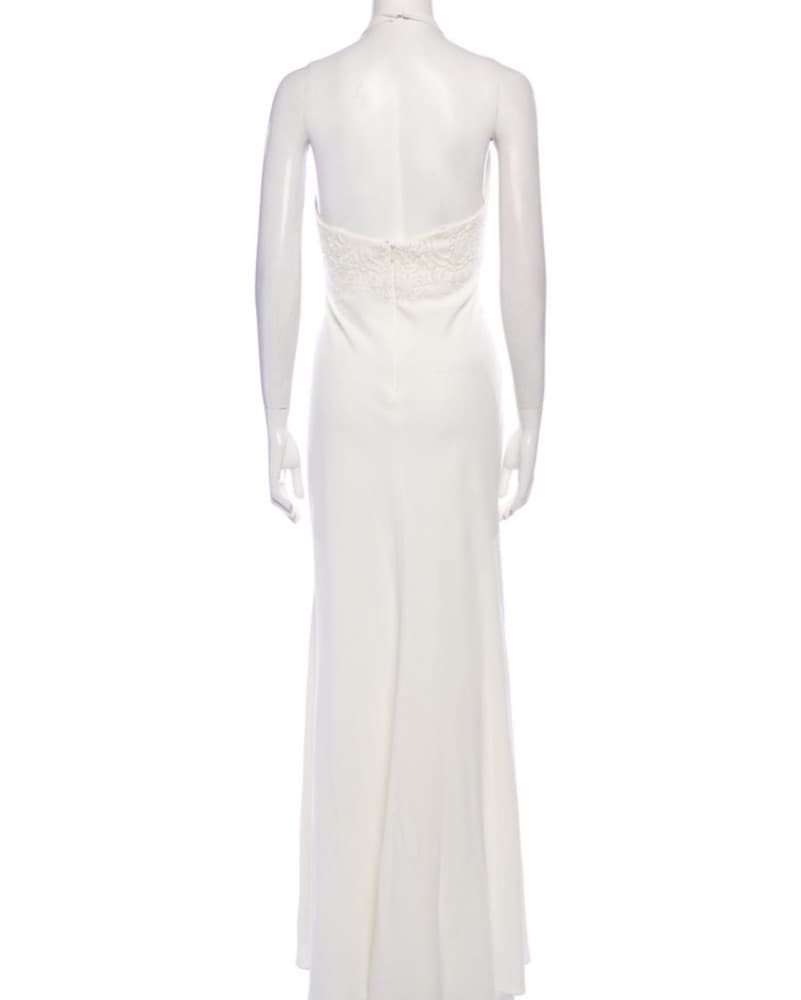 Carmen Marc Valvo White Gown - Image 3
