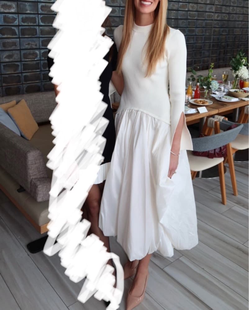 Kenlie Taffeta Ivory Dress - Image 5