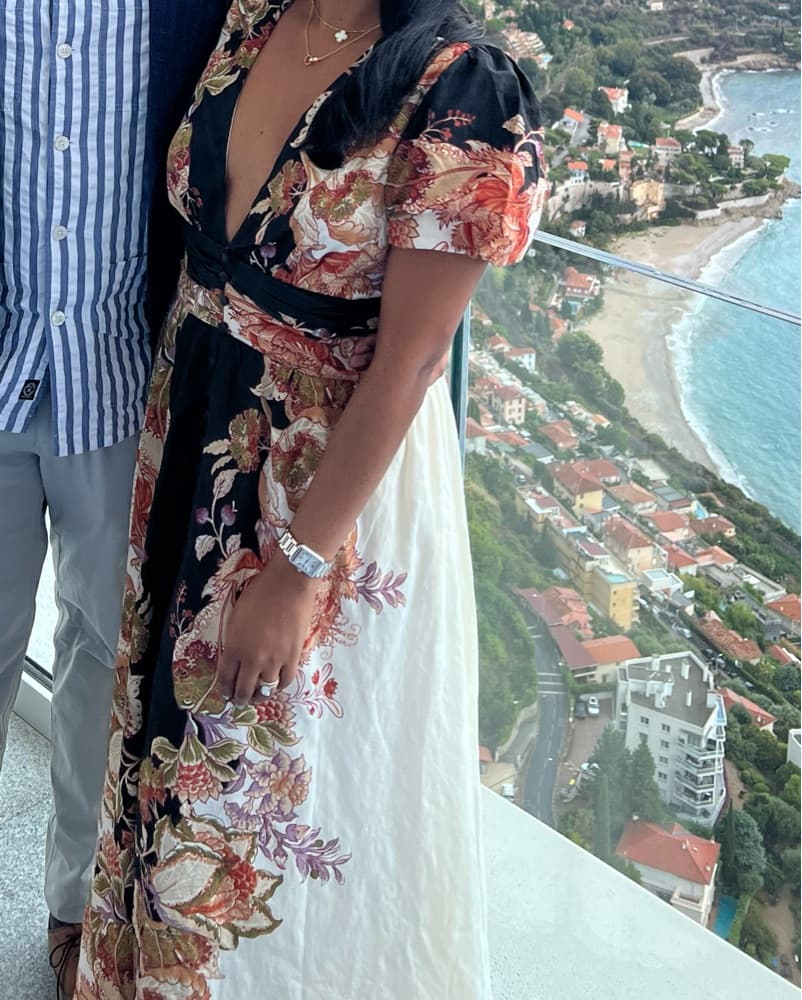 Anthropologie Floral Deep V Maxi Dress - Image 1