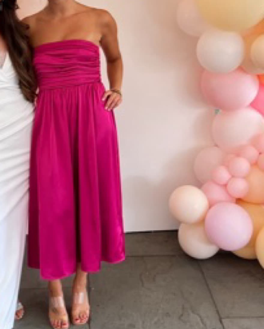 Abercrombie hot pink strapless dress  - Image 2