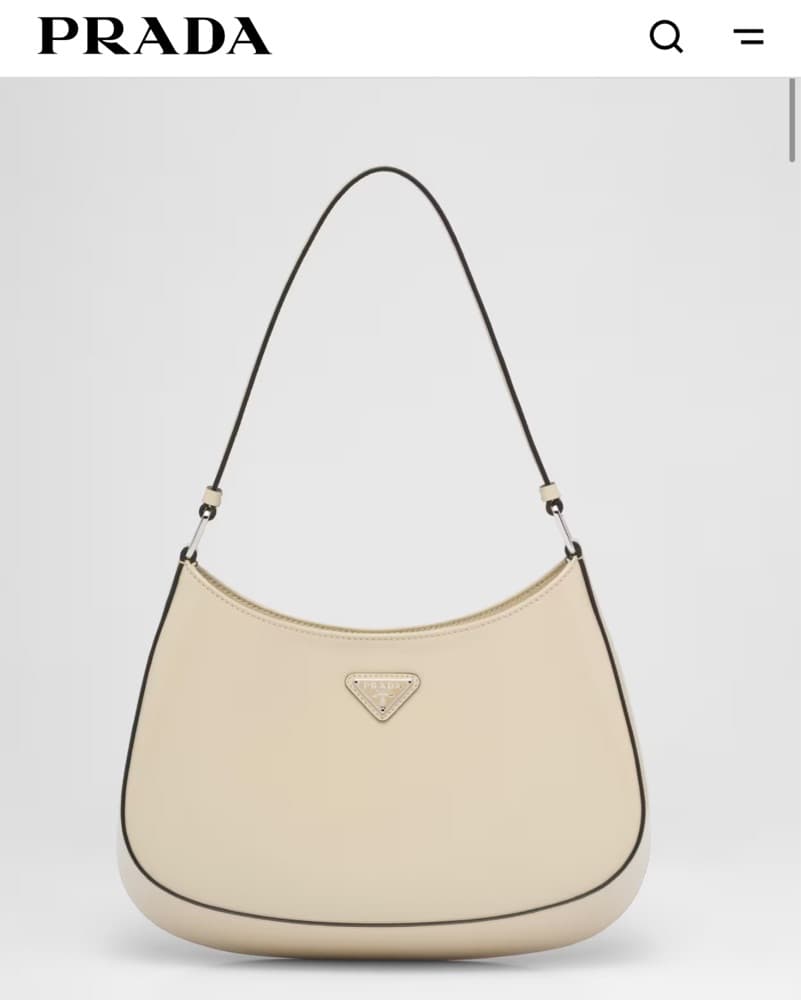 Prada Cleo Brushed Leather Shoulder Bag - Image 1