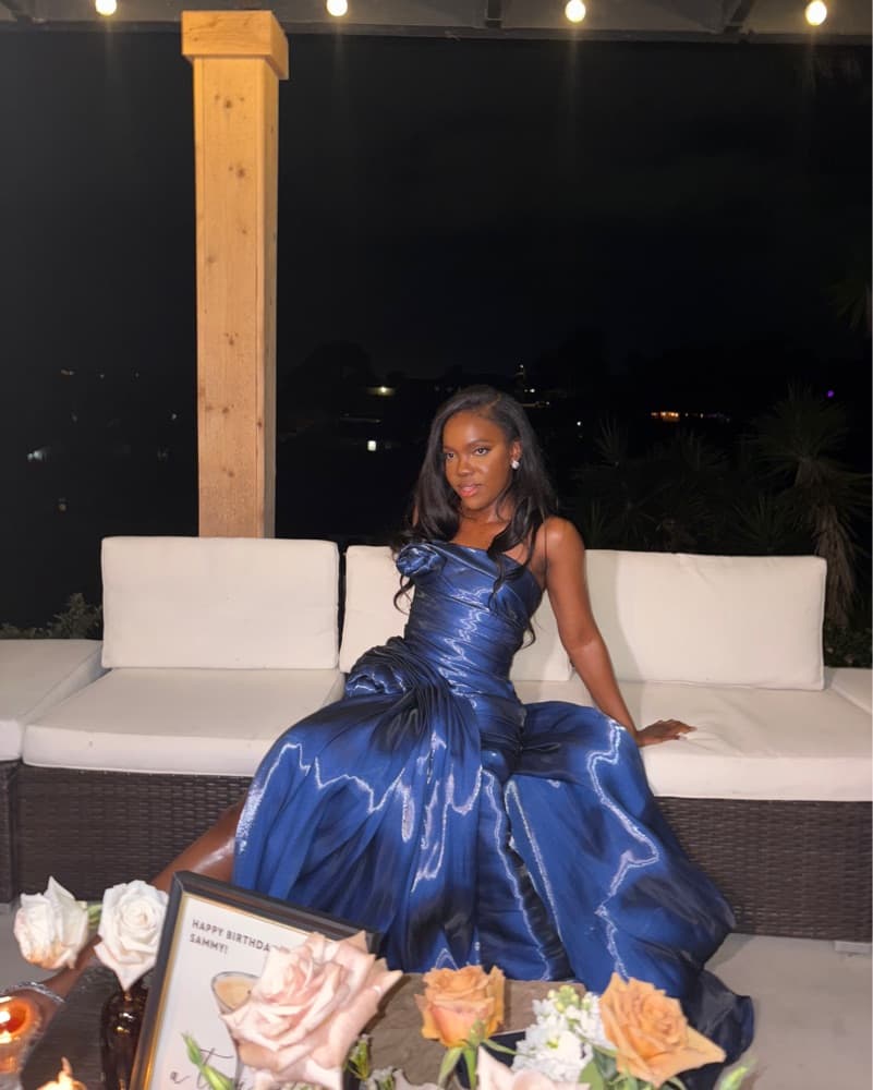 Coture Blue Birthday Dress - Image 4