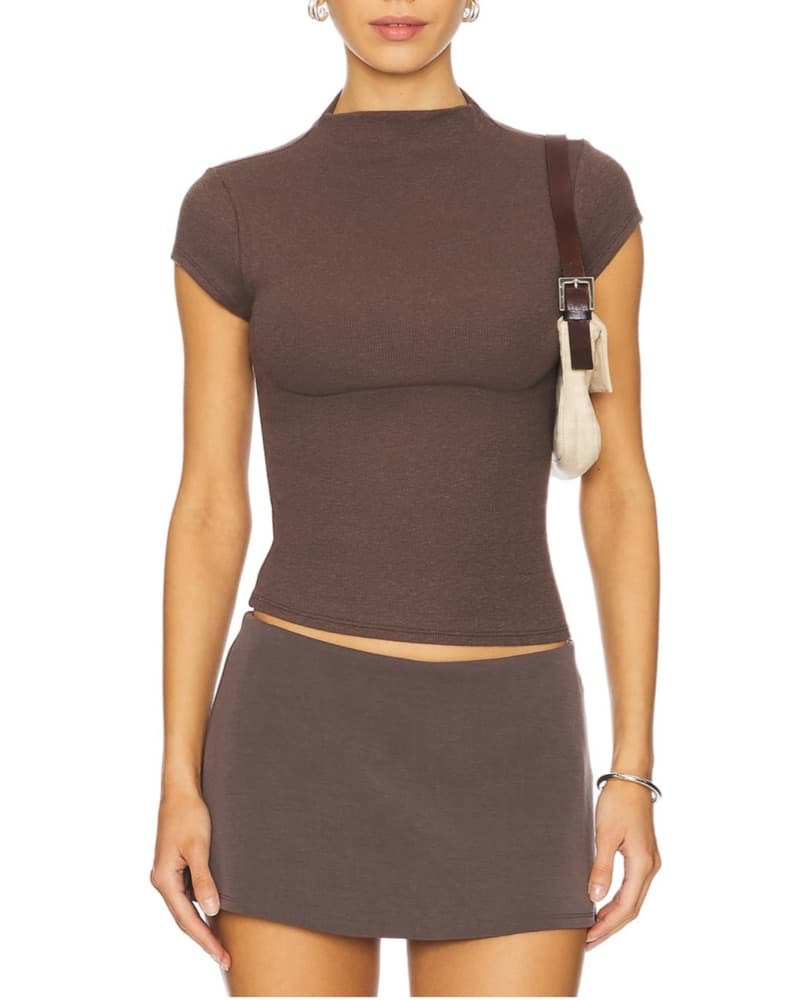 Geel Brown Set - Micro Mini Skort & Top  - Image 1