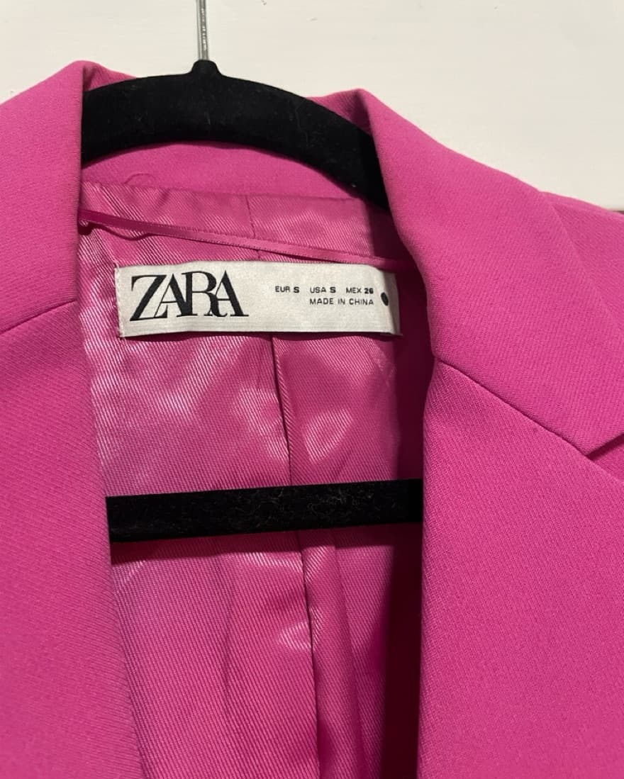 Vibrant Fuchsia Zara Pink Blazer - Image 2