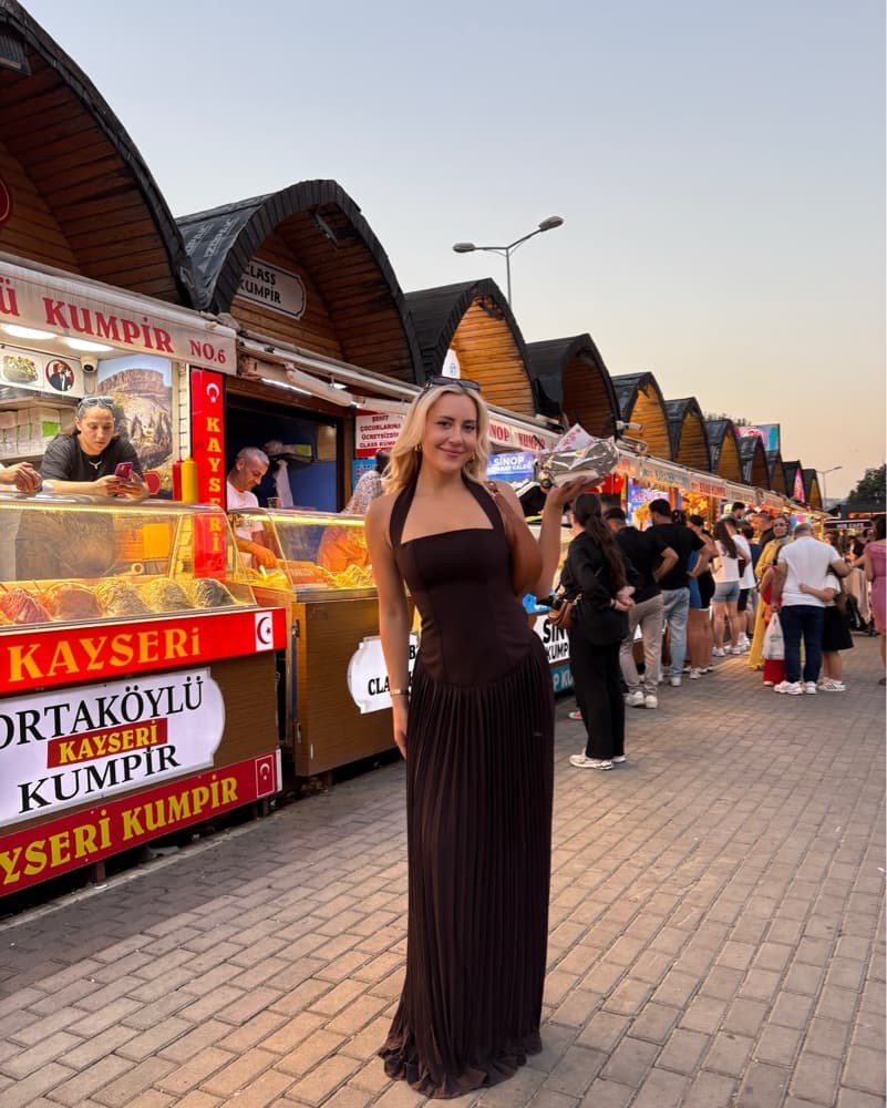 Elegant Halter Neck Pleated Maxi Dress - Image 2