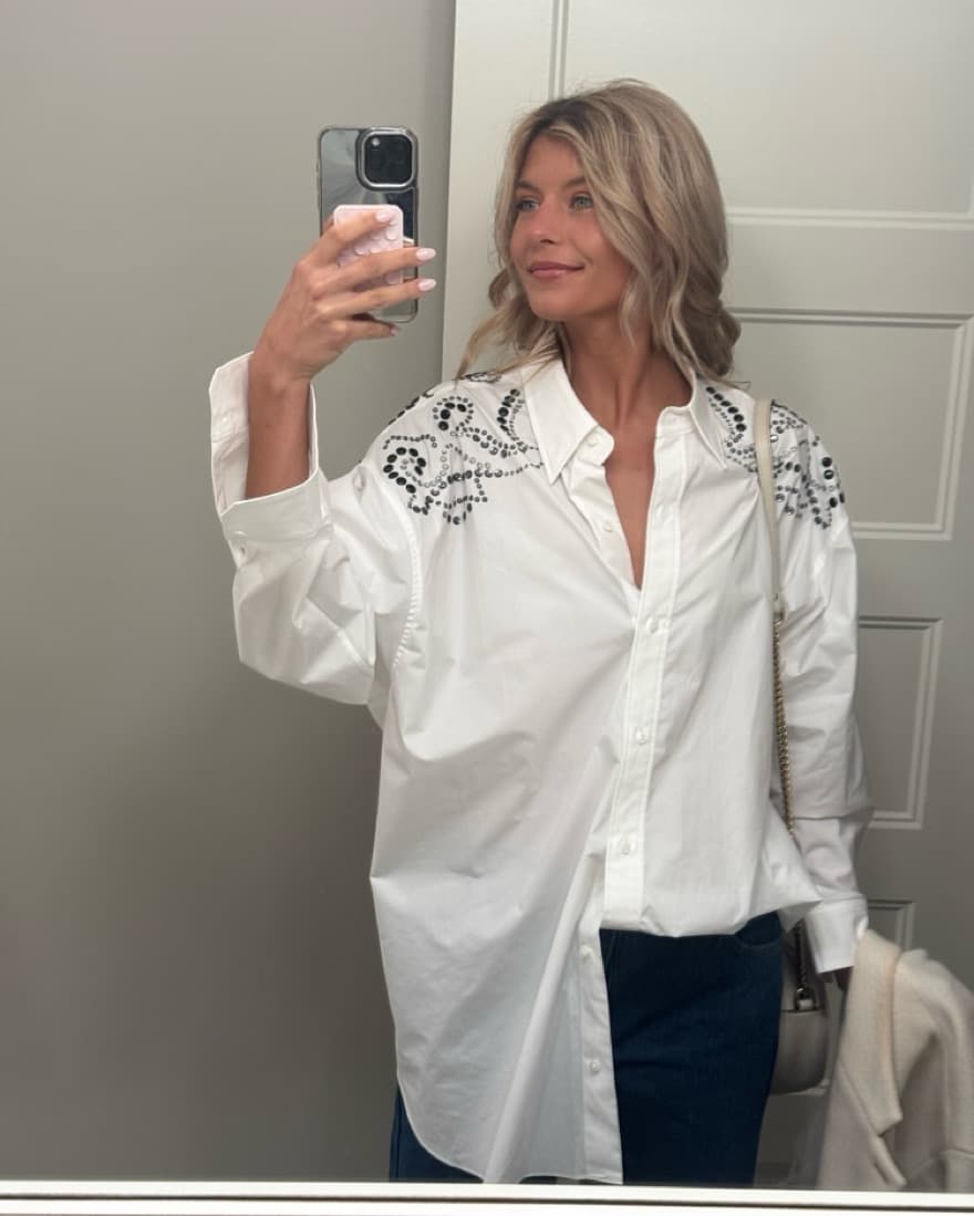Oversized Cotton Power blouse - Image 2
