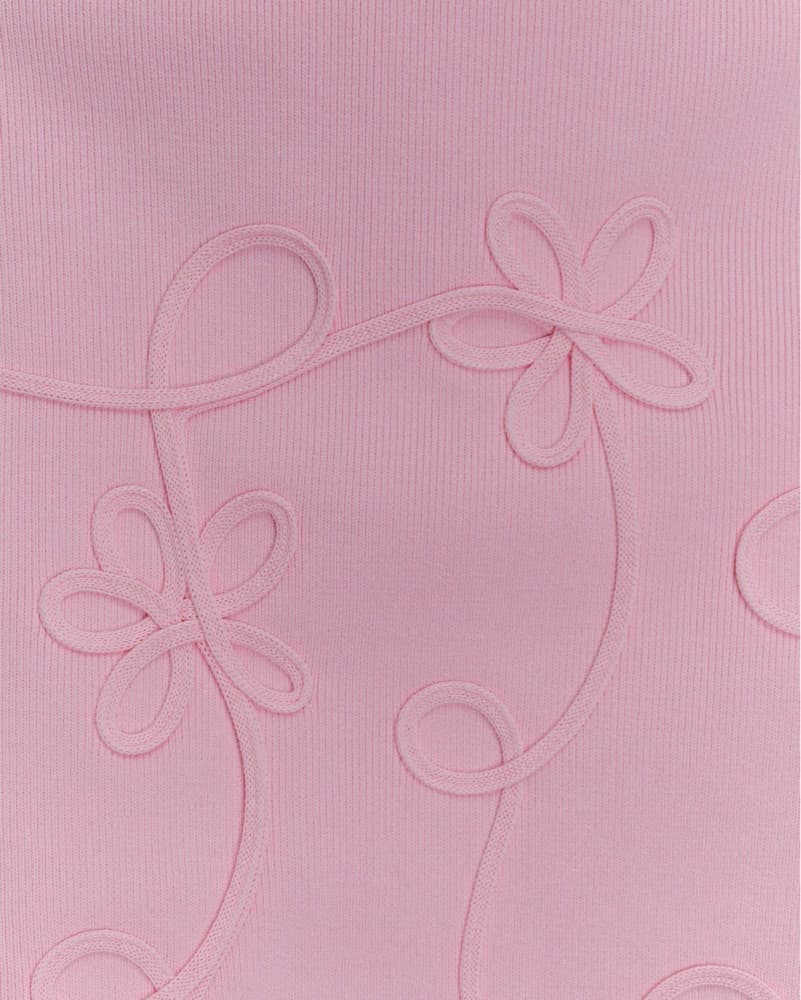 Meshki Brullo Embroidery Knit Mini Dress - Image 4