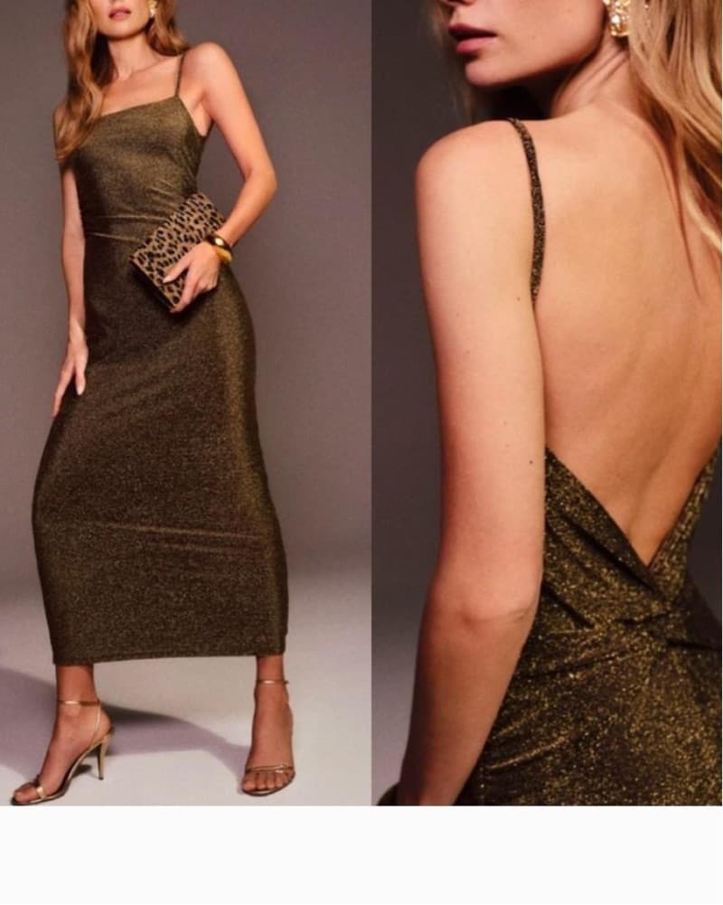 Reformation Sparkly Knit Dress - Image 1