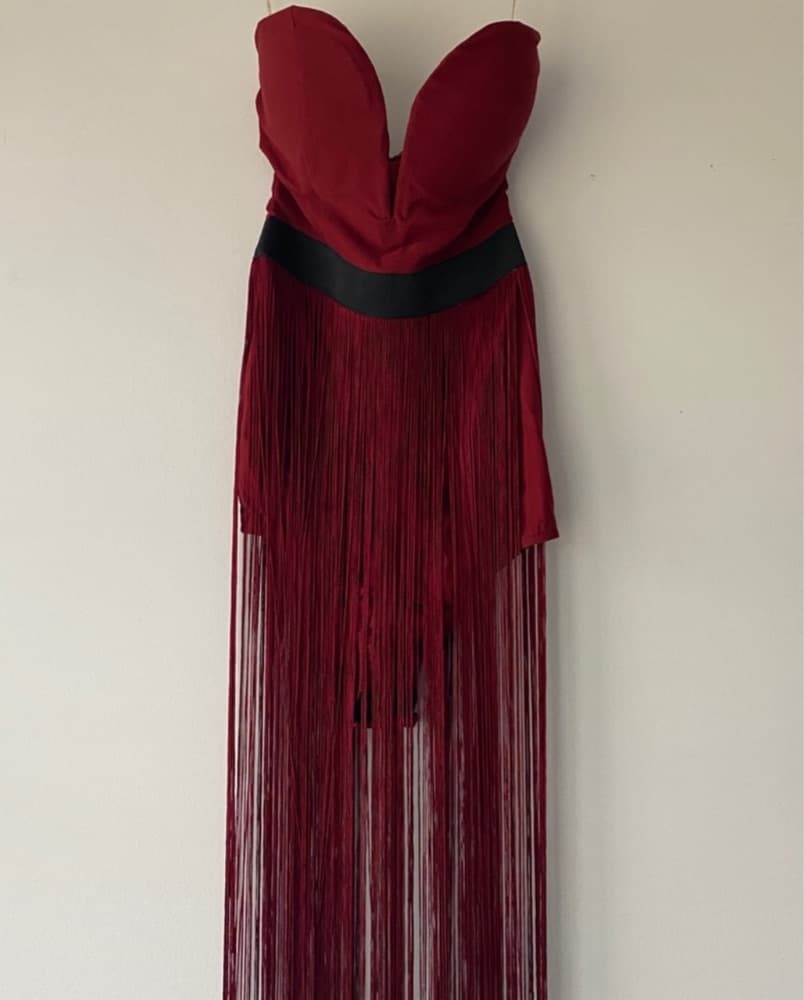 Rare London Fringe Bodysuit Medium - Image 4