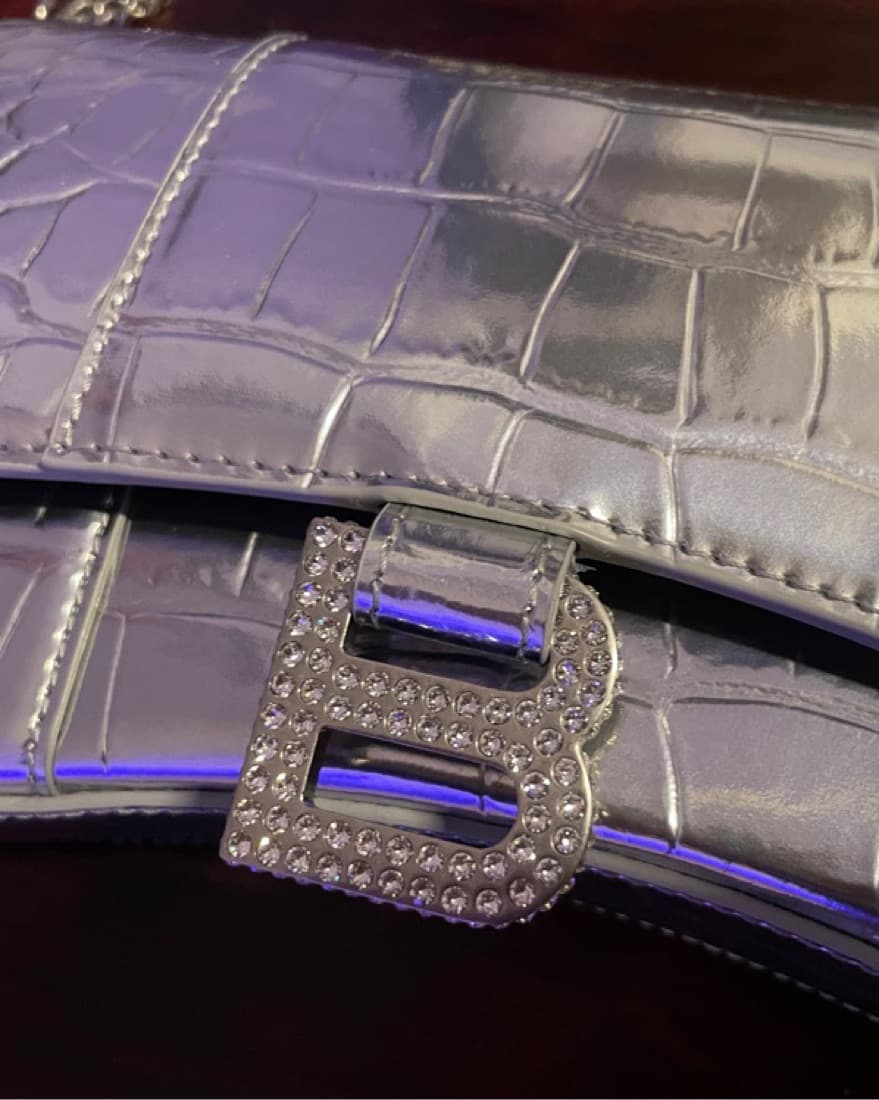 Balenciaga Hourglass Crocodile Purse - Image 4