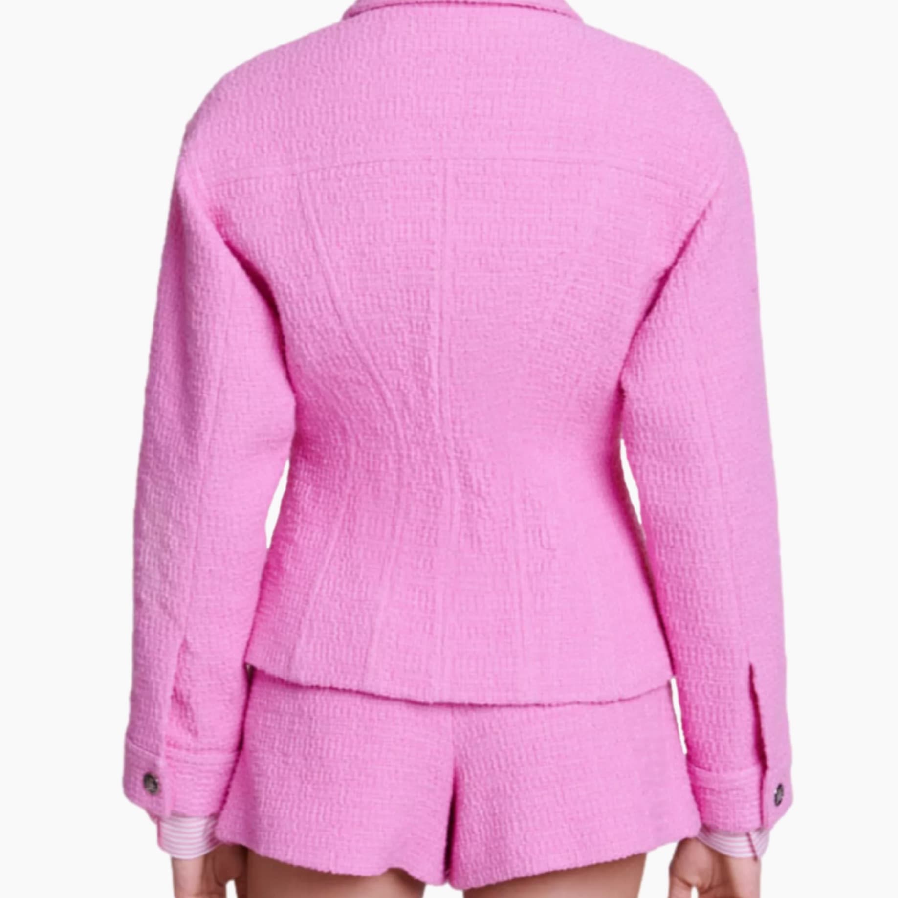 Maje Pink Tweed Jacket - Image 2