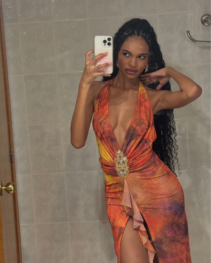 Vibrant Halter Maxi Dress - Image 3