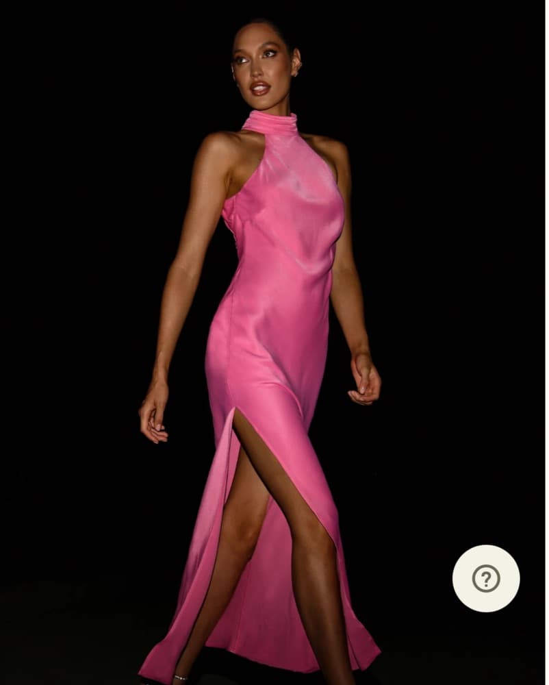 Meshki - Claire Satin Drape Dress - Image 3