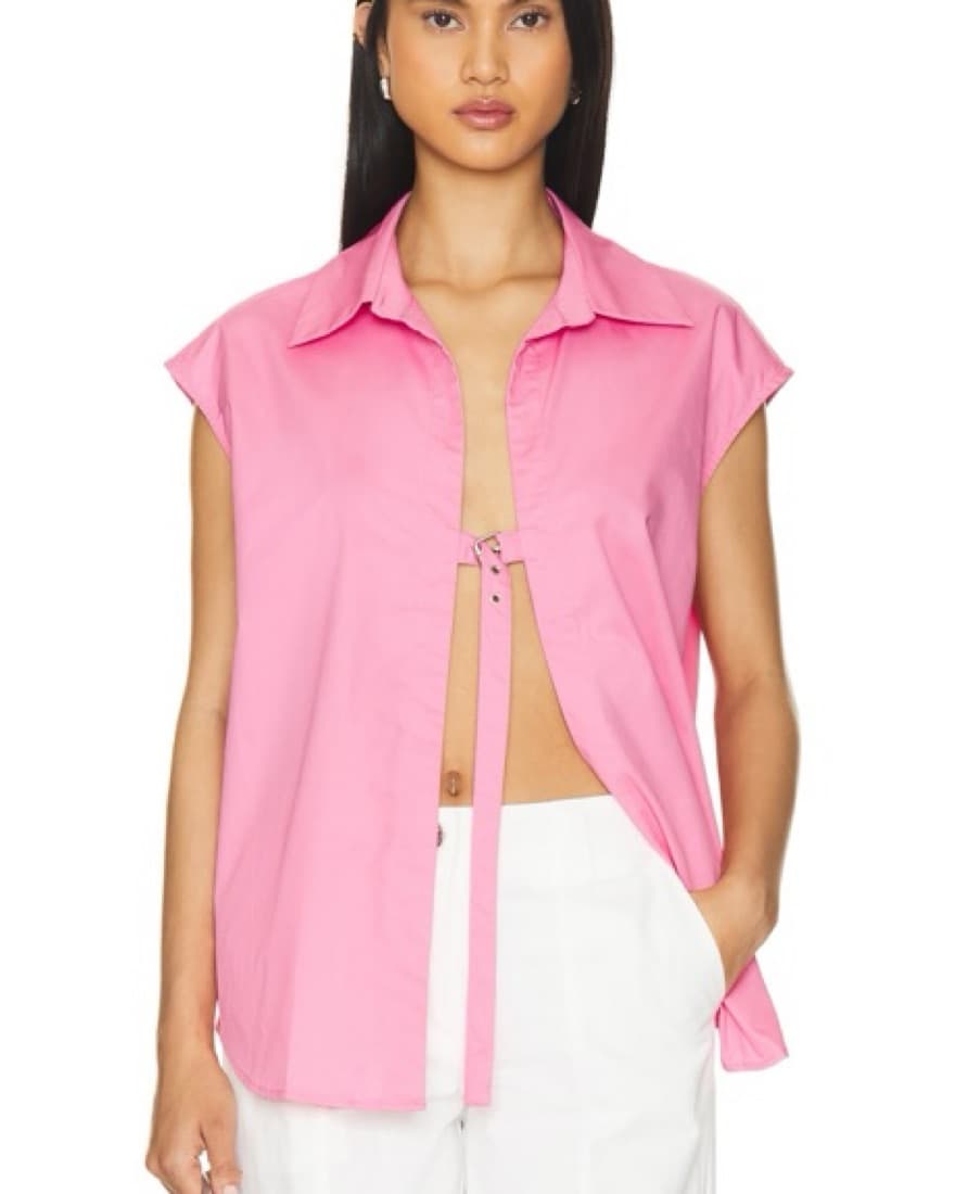 Andi Sleeveless Shirt in Pink - Image 2