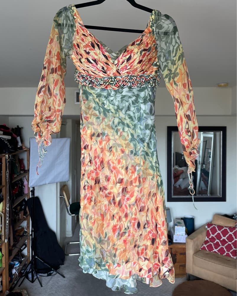 Carlos Miele Multicolor 3/4 Sleeve Dress - Image 1