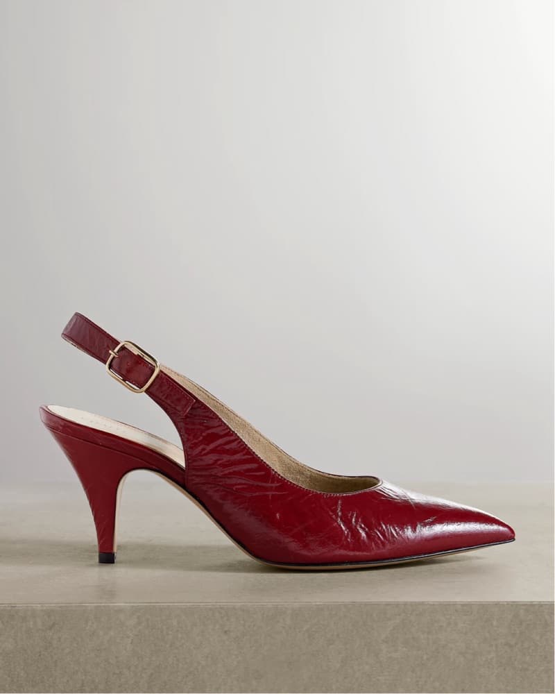 Khaite | Chic Red Slingback Heels - Image 4