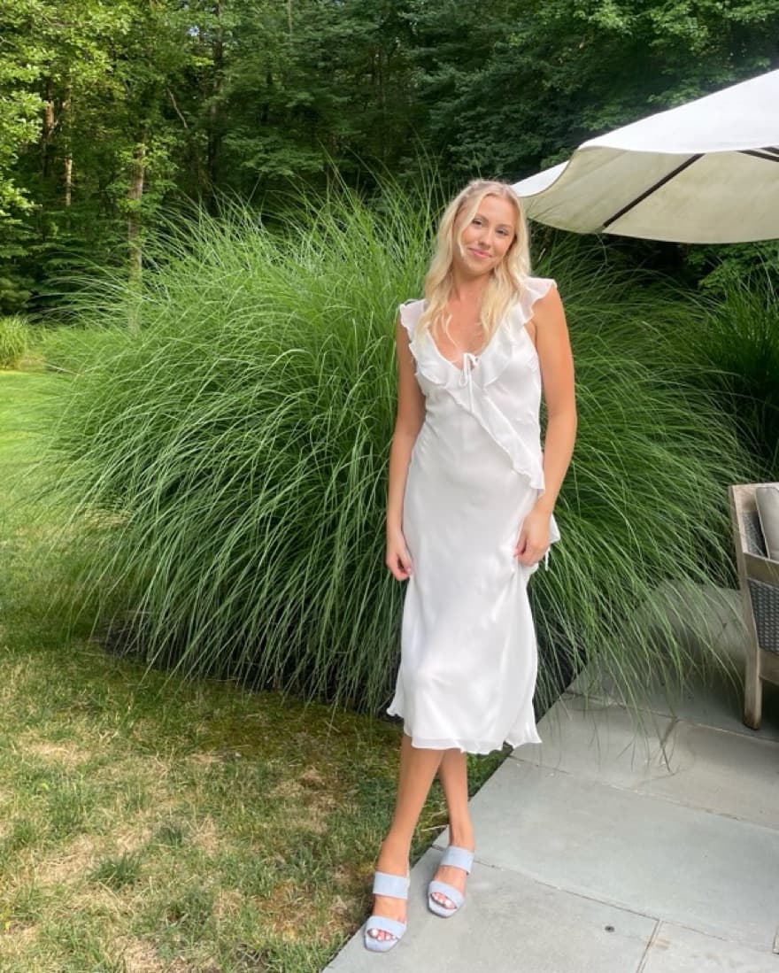 Aritzia White Ruffle Dress - Image 1