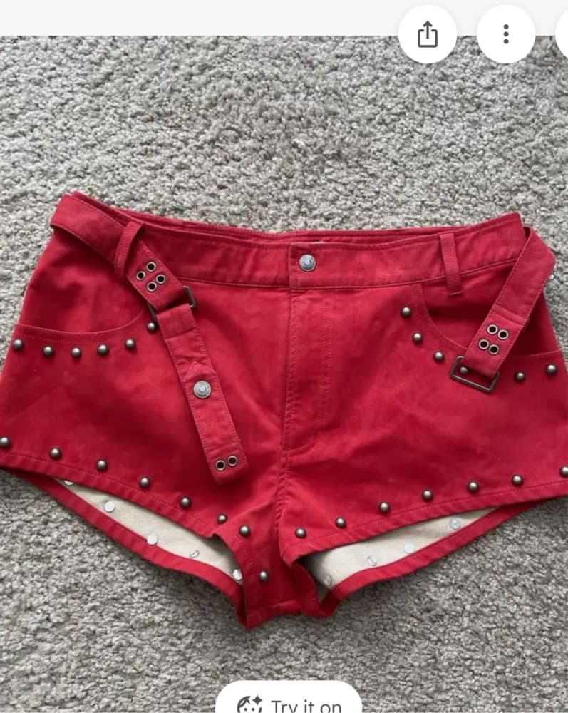 Red Mini Shorts  - Image 1