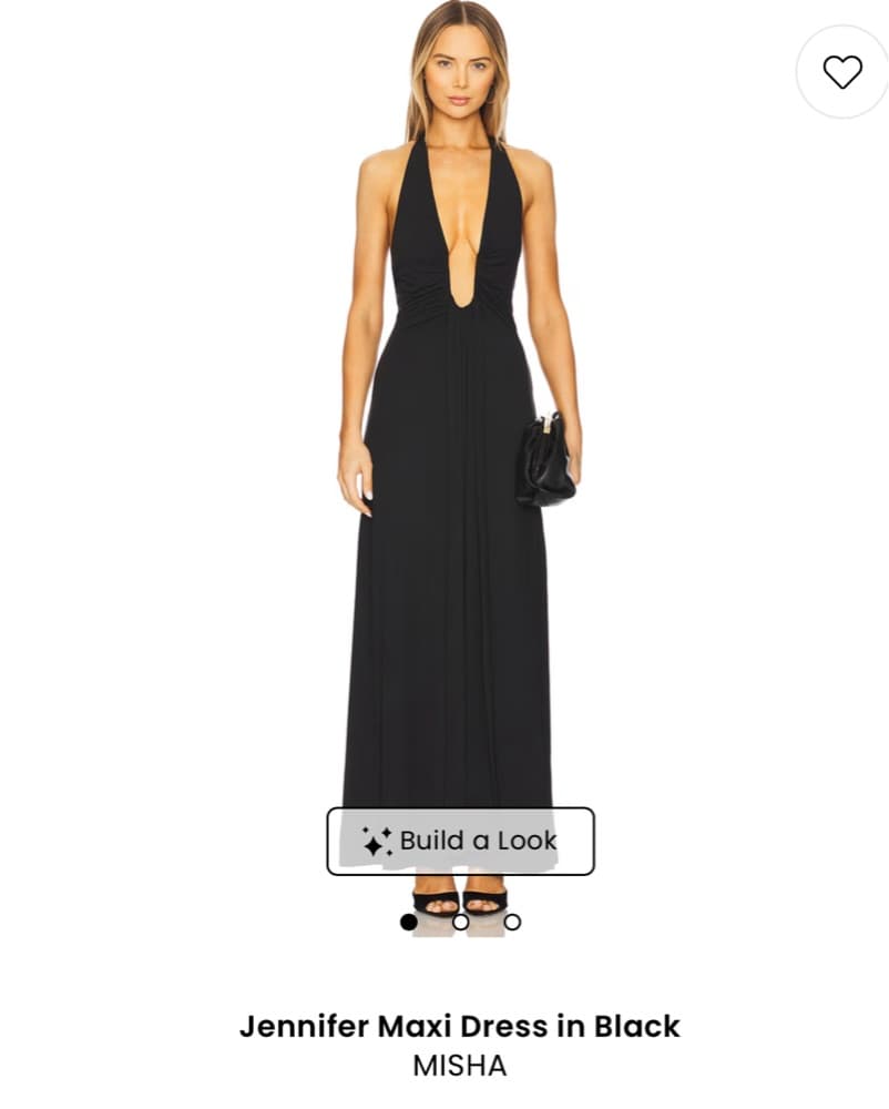 Misha Halter Black Dress - Image 1